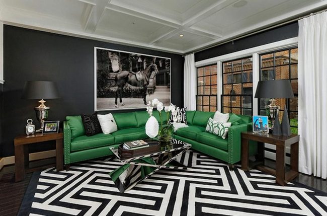 Black Walls White Curtains Contemporary Edge