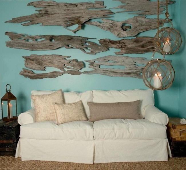 Light Blue Walls Natural Wood Accents