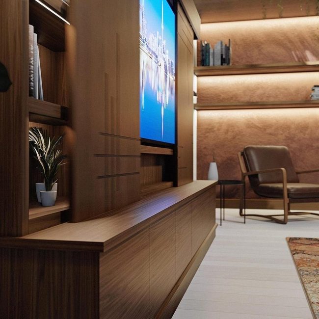 Hidden Tv Custom Cabinet