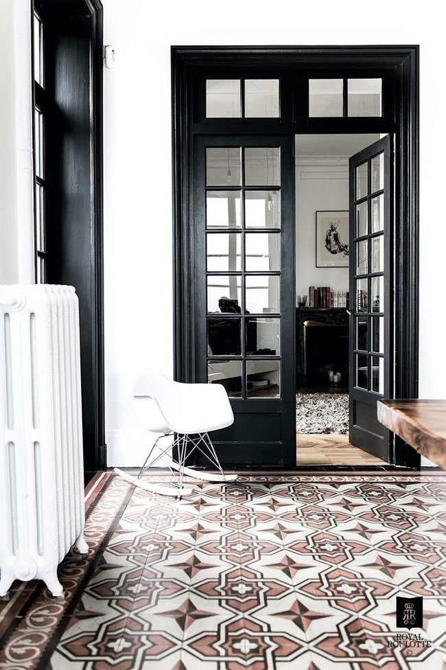 Black Trim Against White Walls