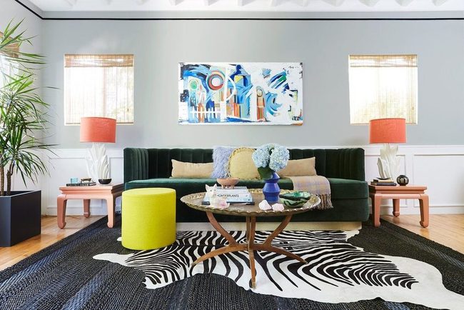 Neon Yellow Ottoman Black Lacquer