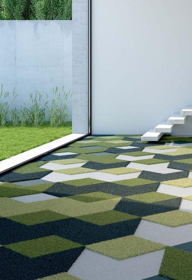 White Stairs Framing Natural Green Views