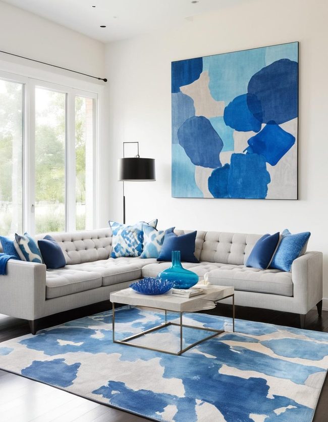 Blue Layered Wall Collection