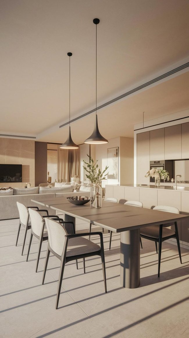 Pendant Lights Define Open Spaces