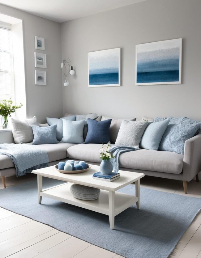 Pale Blue Meets Soft Grey