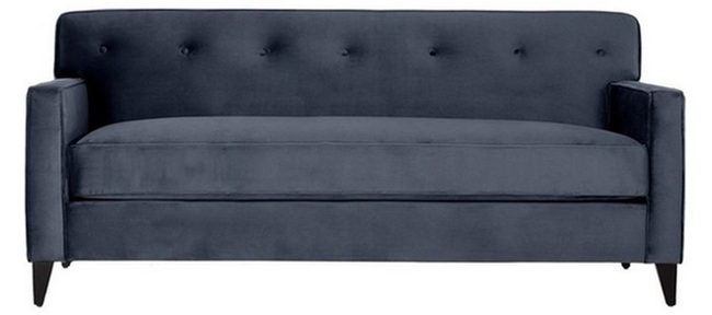 Button Tufted Back Neutral Upholstery