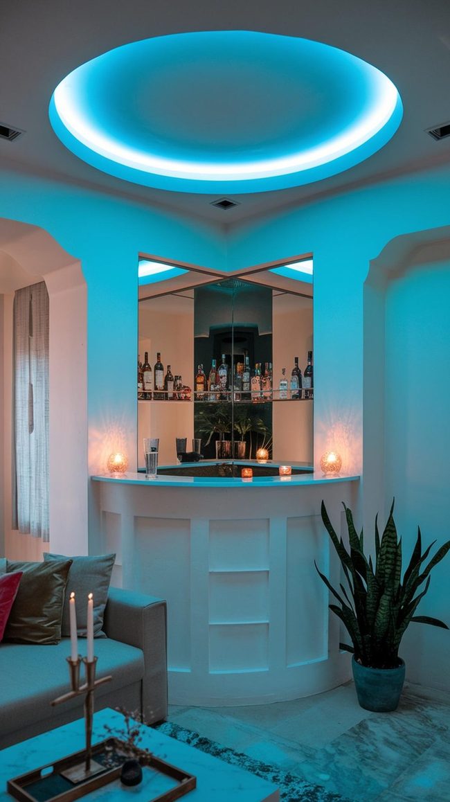 Glass-Front Bar Cabinet Showcase
