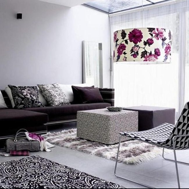 Purple Sofa, Geometric Layers