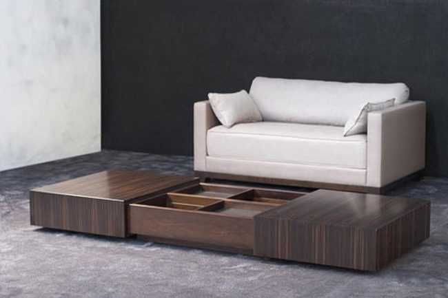 Light Sofa Dark Wall Contrast