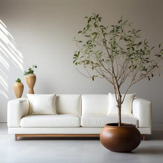 White Leather Sofa Clean Simplicity