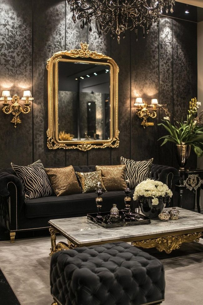 Black Gold Marble Hollywood Sanctuary