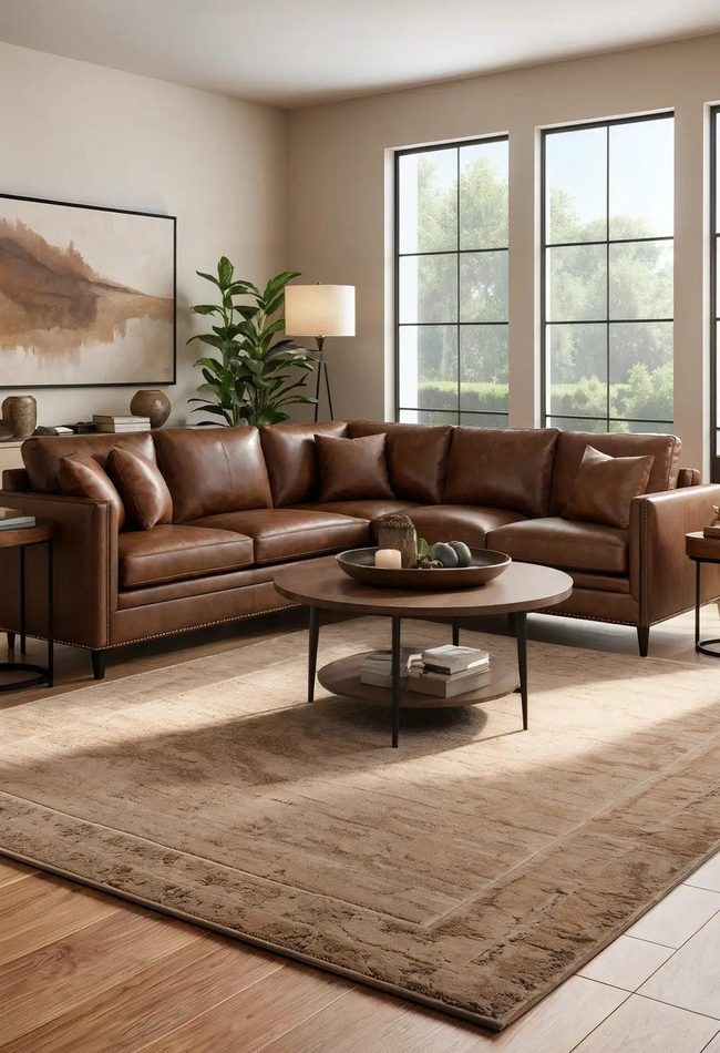 Brown Leather Anchors Neutral Palette