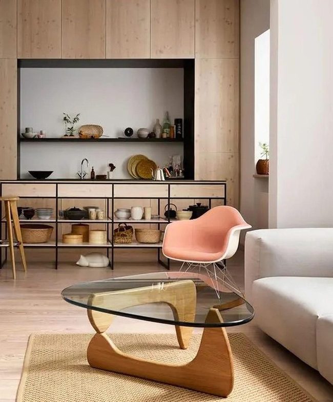 Peach Chair Sunlit Living Space