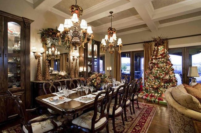 Deep Red And Green Holiday Gathering