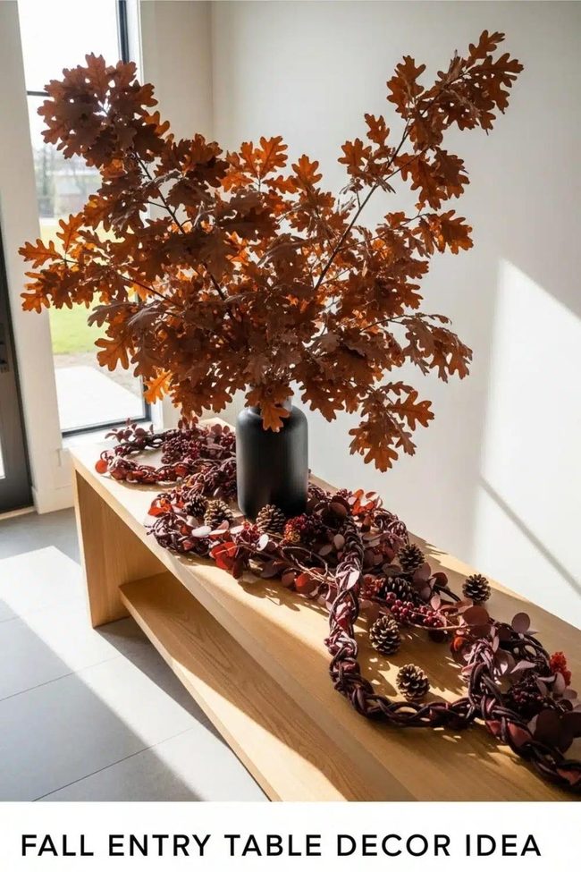Authentic Branch Arrangement With Dried Leaves