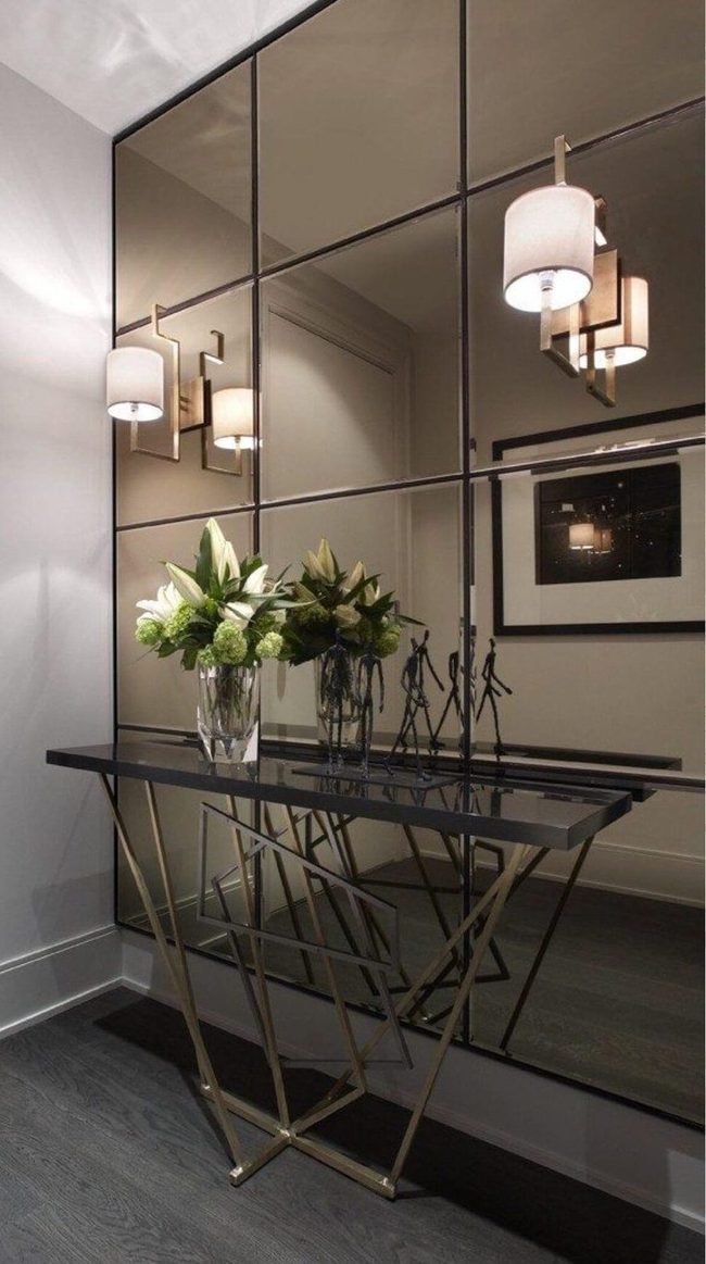 Dark Glass Abstract Statement Table