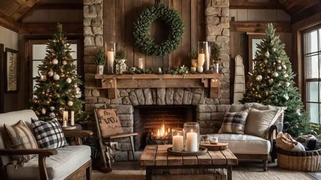 Wooden Signs Buffalo Plaid Christmas
