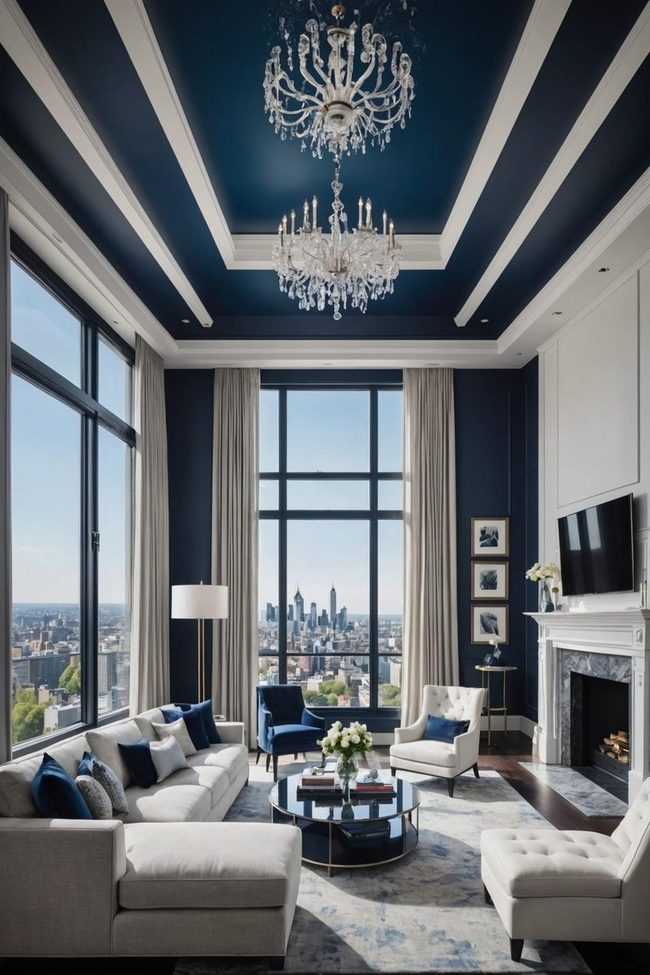 Bold Black Ceiling Statement