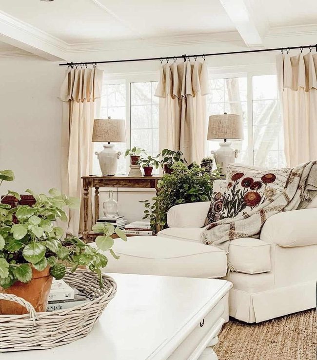 Beige Pleated Windows Natural Light