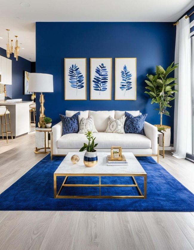 Cobalt Blue Parlor Statement