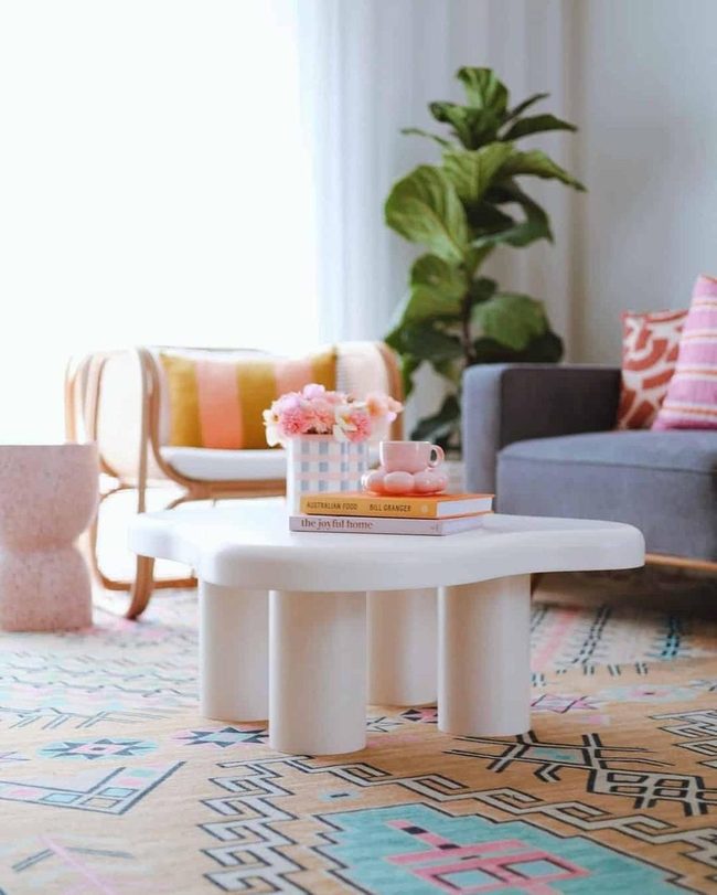 Mustard Yellow Boho Living Room