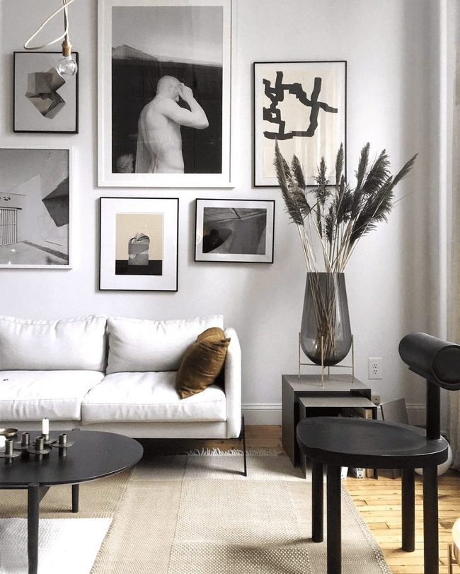 Charcoal Gray Meets Crisp White
