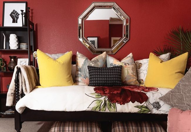 Mirror Above Daybed Doubles Light