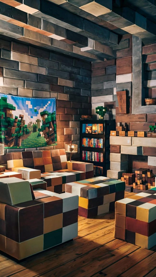 Stone Brick Underground Lava Glow