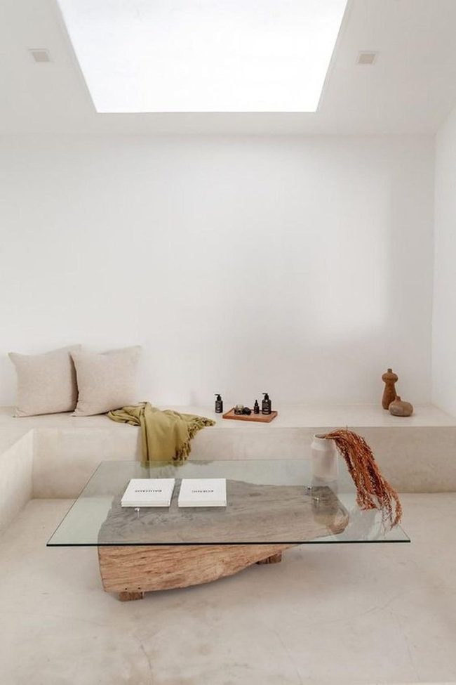 Glass And Wood Coffee Table Statement