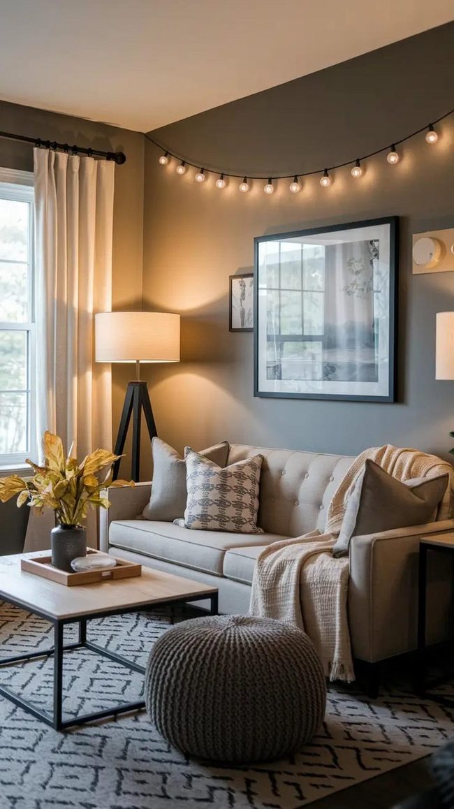 Bronzy String Lights Layer Fall Warmth