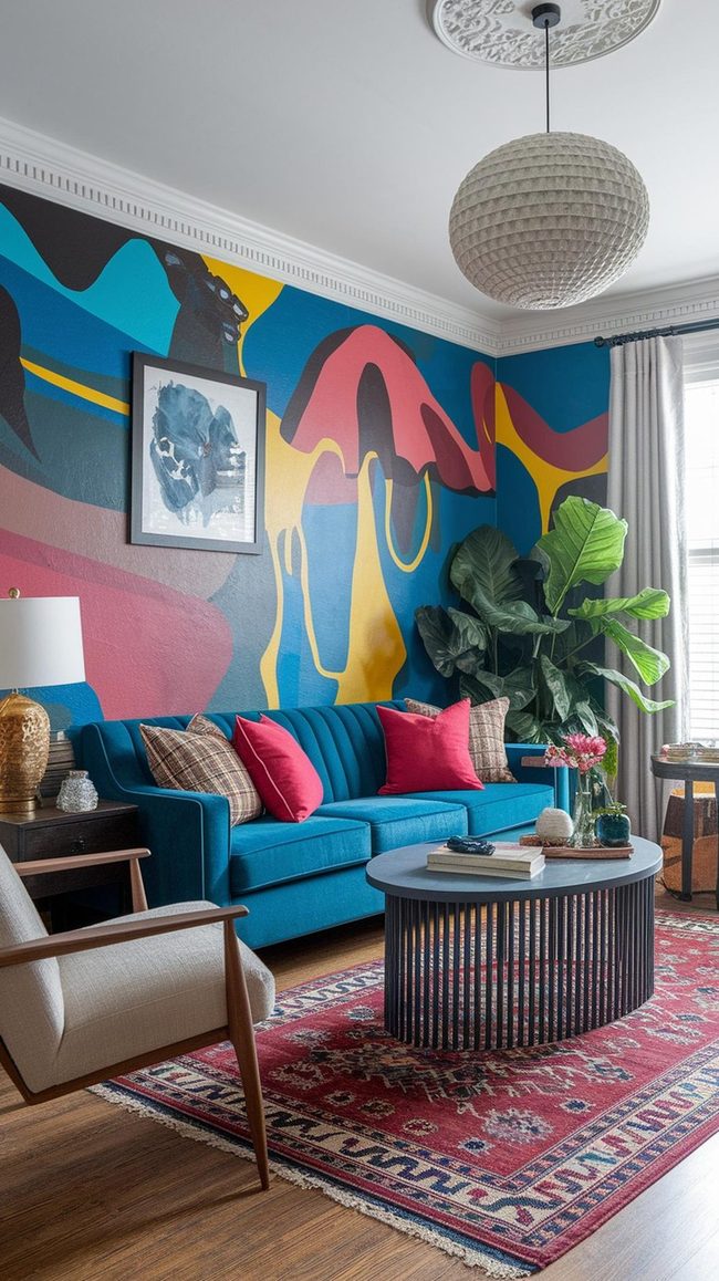 Colorful Patchwork Living Room Personality