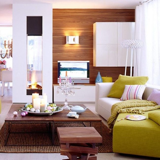 Green Sofa Natural Light Living Room