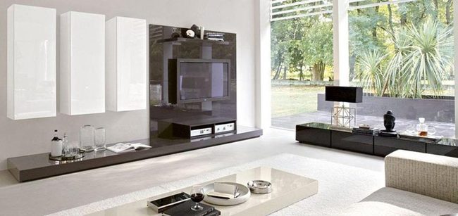 Black And White Modern Living