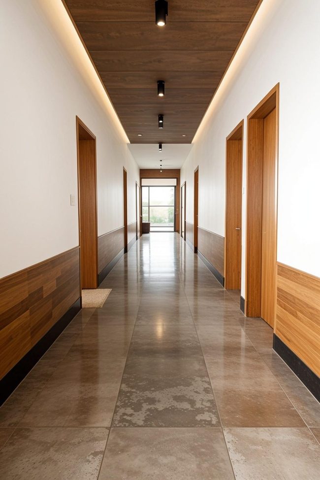 Polished Concrete Hallway Foundation