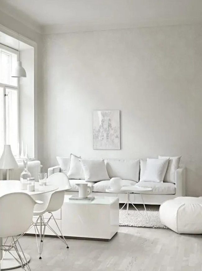 Bright White Living Space