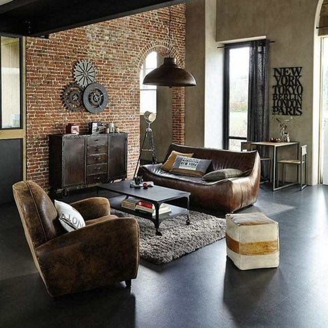 Exposed Brick Meets Industrial Metal