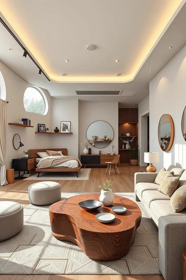 Curved Forms Soothe The Space