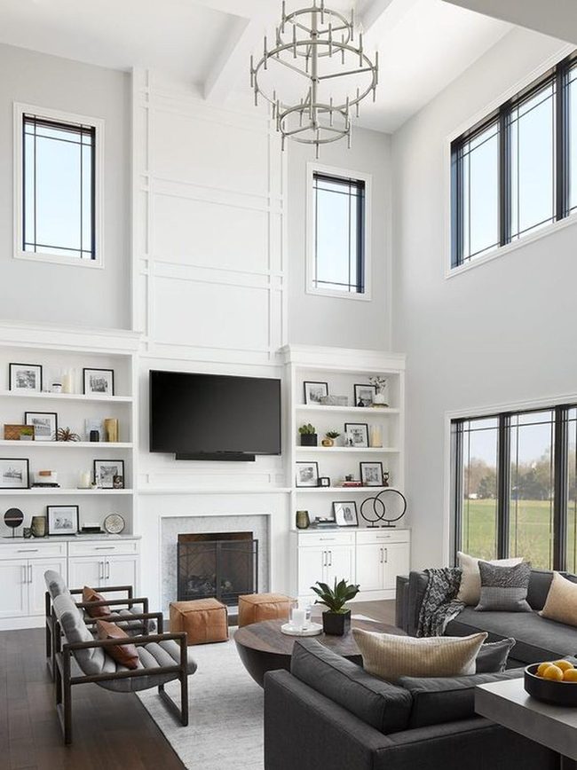 Chandelier Anchored Modern Living