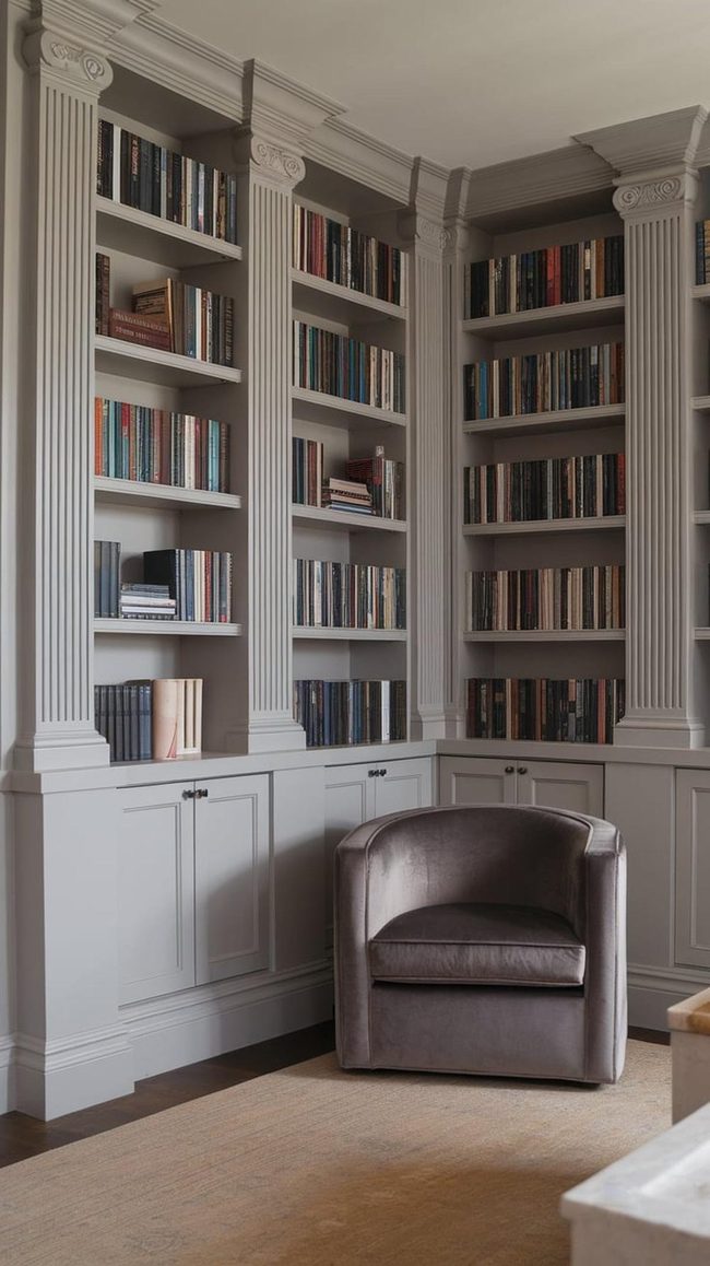 Metal And Reclaimed Oak Shelving