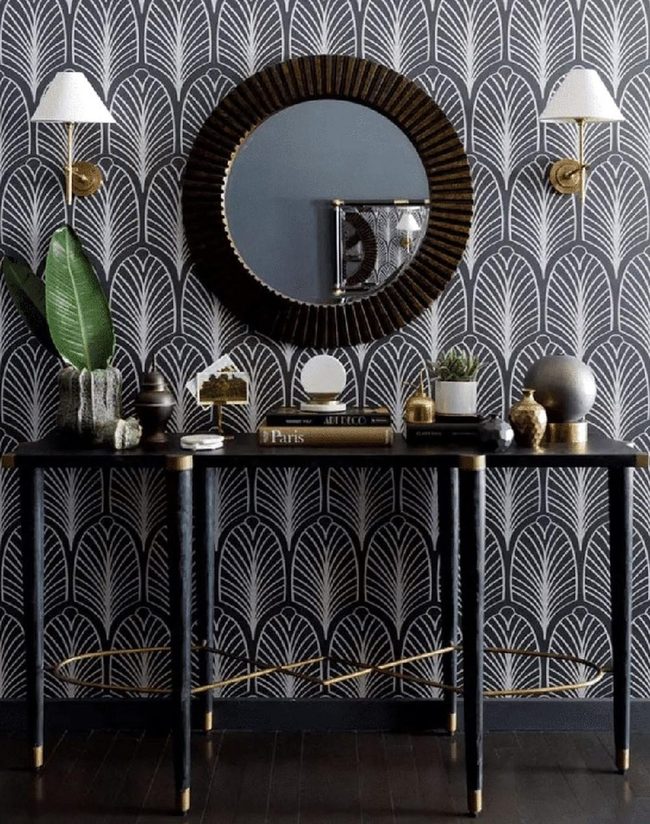 Black And Gold Art Deco Entry