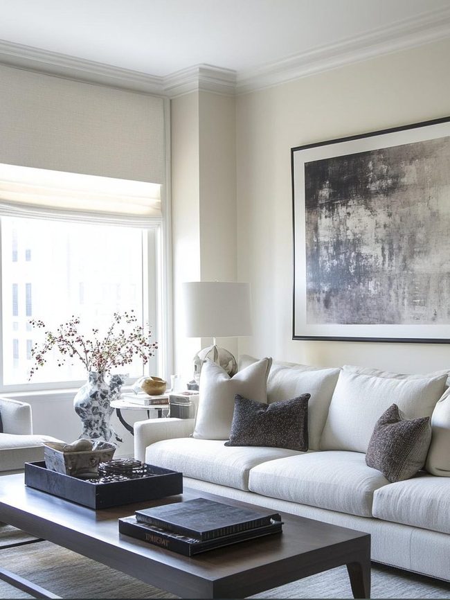 Mixed Leather and Fabric Upholstery
