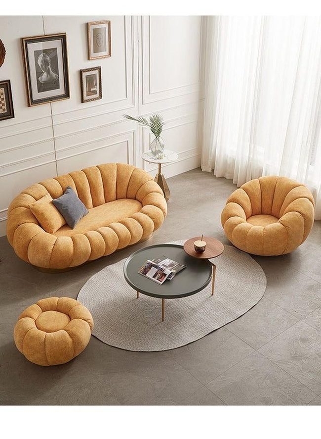 Golden Light Vintage Sofa Corner