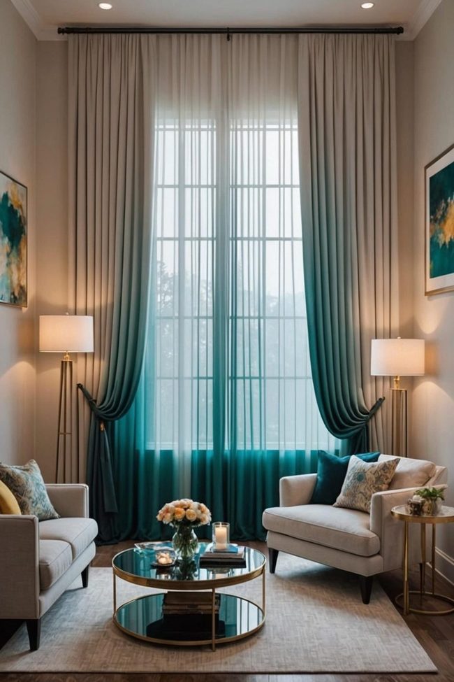 Smooth Color Fade Curtains