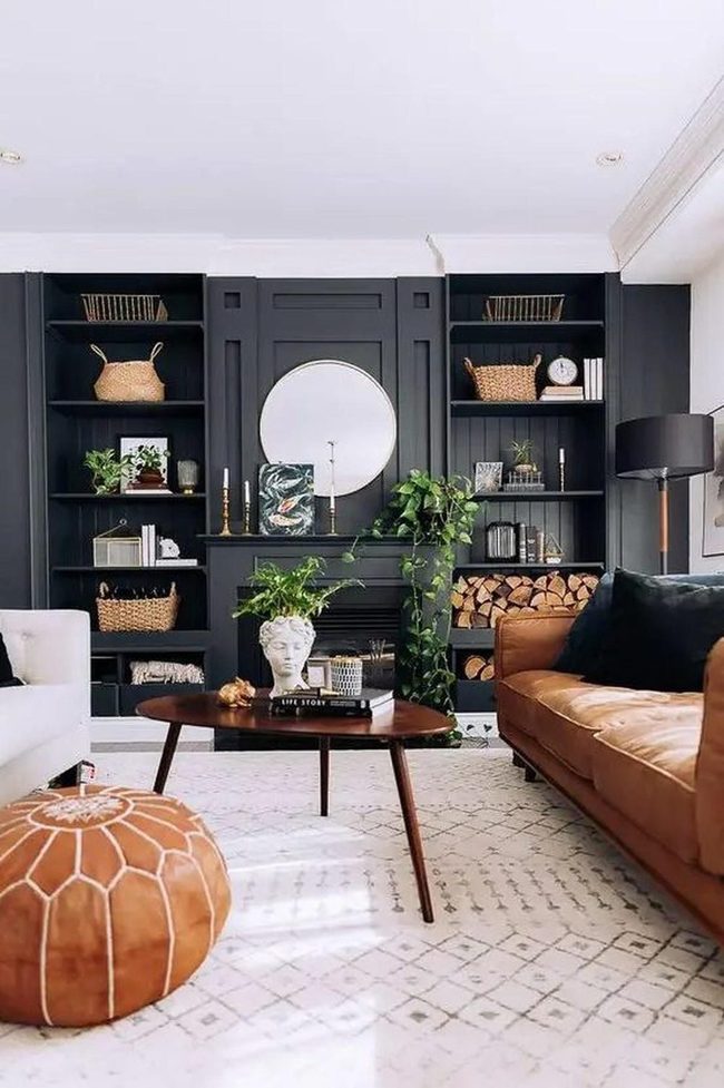 Brown Leather Meets Crisp White