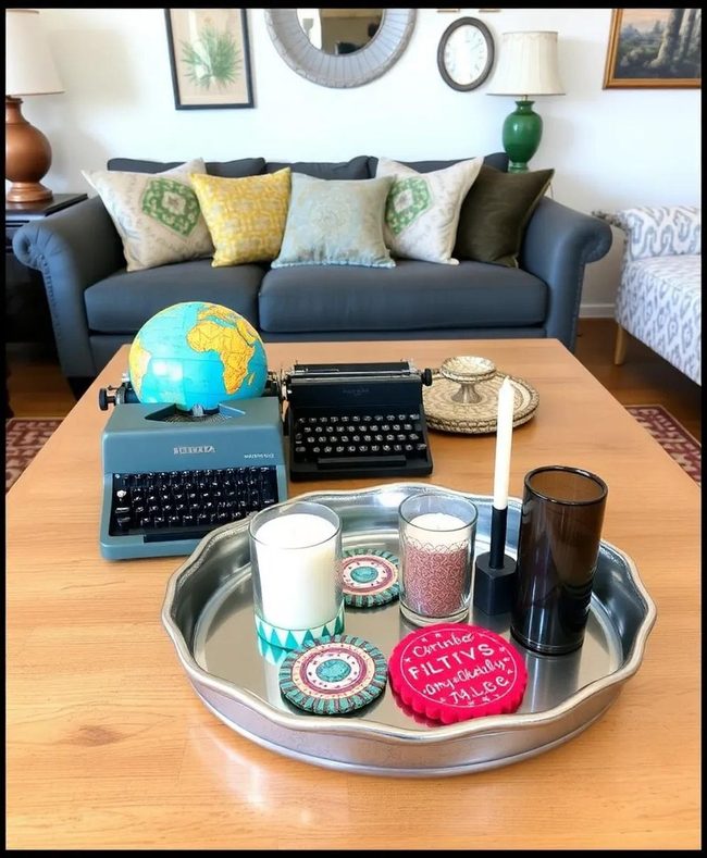 Vintage Typewriter Coffee Table Centerpiece