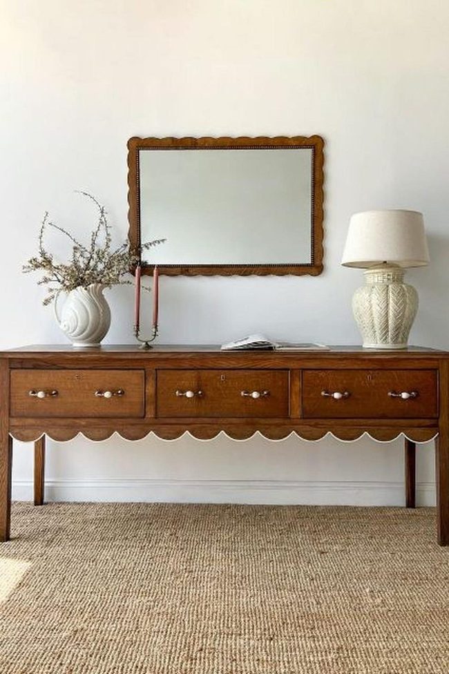 Scalloped Wood And Candlelit Reading