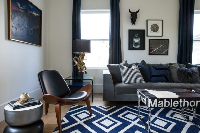 Deep Blue Rock-And-Roll Bedroom