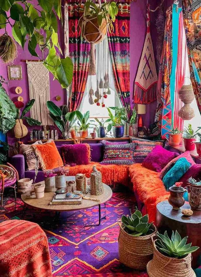 Purple, Orange, Turquoise Pattern Layers