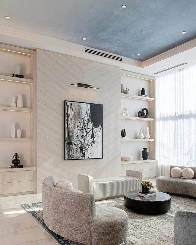 Black And White Contrast Living