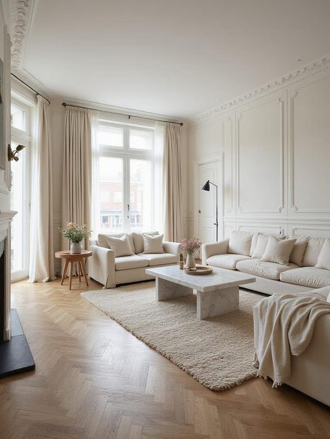 Ivory And Gray Layered Sophistication